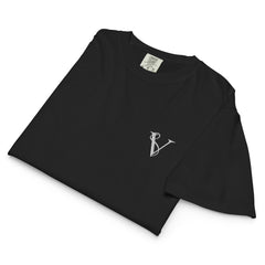 T-shirt Boxy Épais Signature V Brodé – Valsen – couleur Noir