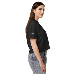 T-shirt Boxy Épais Signature V Brodé – Valsen – couleur Noir