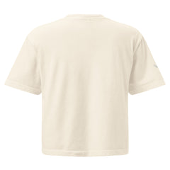 T-shirt Boxy Épais Signature V Brodé – Valsen – couleur Ivoire