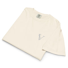 T-shirt Boxy Épais Signature V Brodé – Valsen – couleur Ivoire