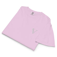 T-shirt Boxy Épais Signature V Brodé – Valsen – couleur Orchidée