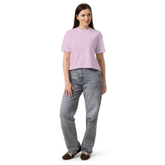 T-shirt Boxy Épais Signature V Brodé – Valsen – couleur Orchidée