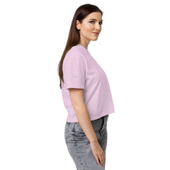 T-shirt Boxy Épais Signature V Brodé – Valsen – couleur Orchidée