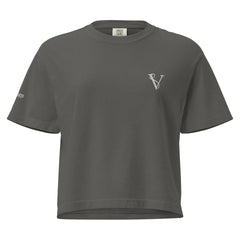 T-shirt Boxy Épais Signature V Brodé – Valsen – couleur Pepper
