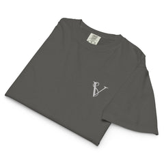 T-shirt Boxy Épais Signature V Brodé – Valsen – couleur Pepper