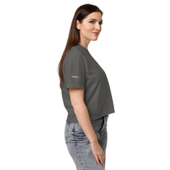 T-shirt Boxy Épais Signature V Brodé – Valsen – couleur Pepper