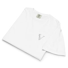 T-shirt Boxy Épais Signature V Brodé – Valsen – couleur Blanc