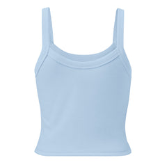 Débardeur Côtelé Signature V Brodé – Valsen – couleur Baby Blue