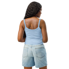 Débardeur Côtelé Signature V Brodé – Valsen – couleur Baby Blue