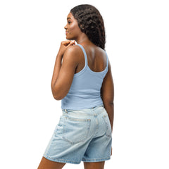 Débardeur Côtelé Signature V Brodé – Valsen – couleur Baby Blue