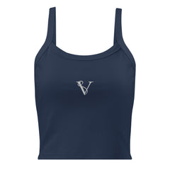 Débardeur Côtelé Signature V Brodé – Valsen – couleur Navy