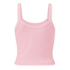 Débardeur Côtelé Signature V Brodé – Valsen – couleur Baby Pink