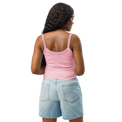 Débardeur Côtelé Signature V Brodé – Valsen – couleur Baby Pink