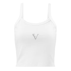 Débardeur Côtelé Signature V Brodé – Valsen – couleur Blanc