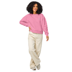 Sweat Coton Bio Signature V Brodé – Valsen – couleur Bubble Pink