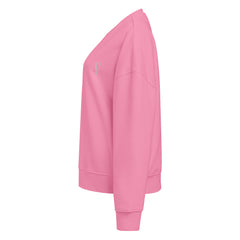 Sweat Coton Bio Signature V Brodé – Valsen – couleur Bubble Pink