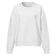 Sweat Coton Bio Signature V Brodé – Valsen – couleur Gris Chiné