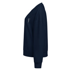 Sweat Coton Bio Signature V Brodé – Valsen – couleur French Navy