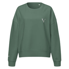 Sweat Coton Bio Signature V Brodé – Valsen – couleur Green Bay