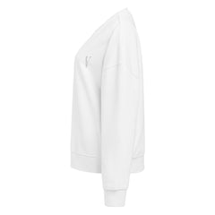 Sweat Coton Bio Signature V Brodé – Valsen – couleur Blanc